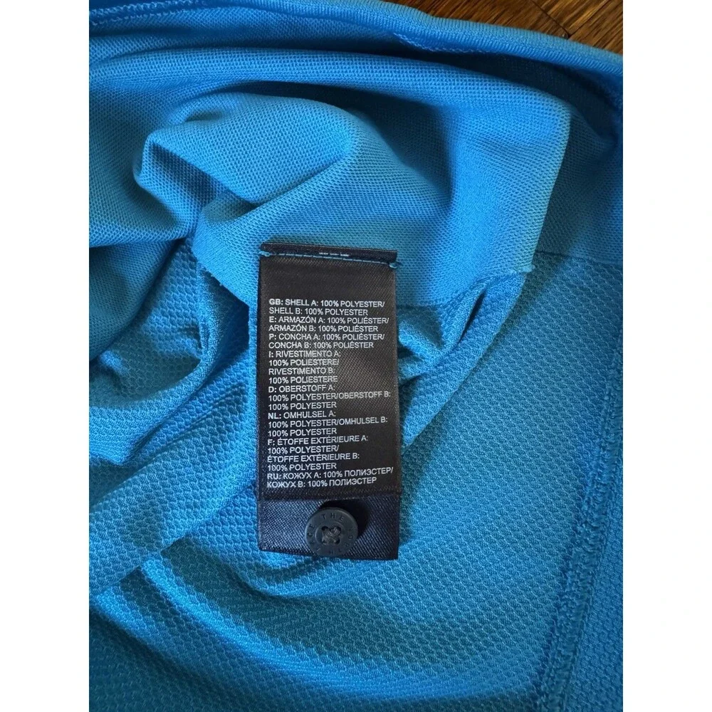 The North Face FlashDry Polo Shirt Mens Size Small Blue Short Sleeve Golf Hiking